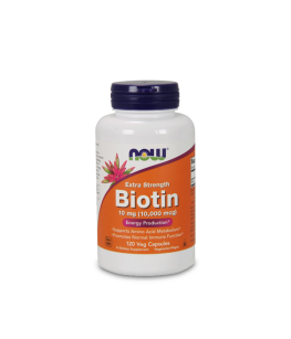 NOW Biotin 10mg (10000mcg) Extra Strength 120 vcaps