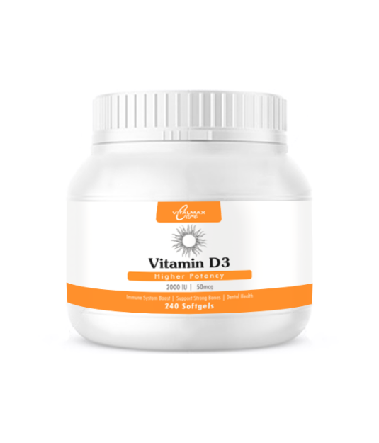 Vitalmax Care Vitamin D3 2000IU | 240 softgels