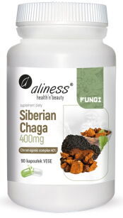 Aliness Siberian Chaga ekstrakt 400mg | 90 vege kapsułek