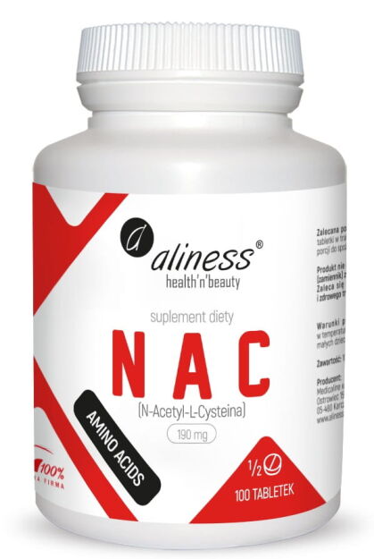Aliness NAC N-Acetyl-L-Cysteine 190mg | 100 tabletek