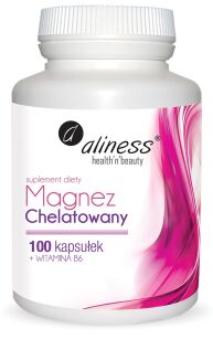 Aliness Magnez Chelatowany + Witamina B6 | 100 kapsułek