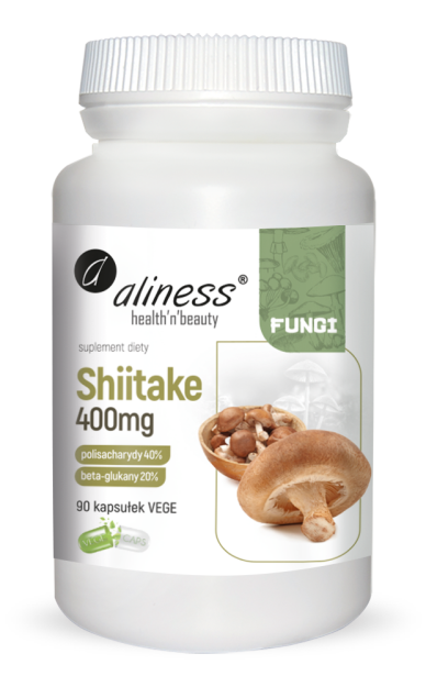 Aliness Shiitake ekstrakt 40/20 400mg | 90 vege kapsułek
