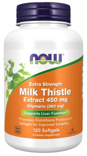 Now Foods Silymarin Milk Thistle Extra Strength 450mg | 120 Softgels