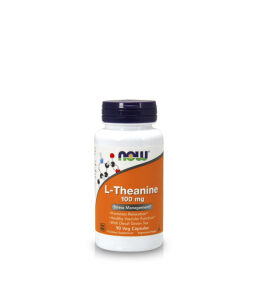 Now Foods L-Theanine 100mg with Green Tea | 90 vcaps 