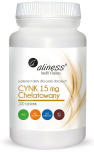 Aliness Cynk Chelatowany 15 mg | 100 tabletek