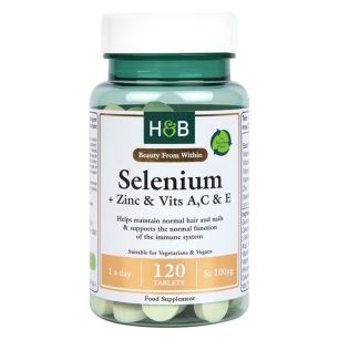 Holland & Barrett Selenium Zinc Vits A,C,E | 120 tabletek