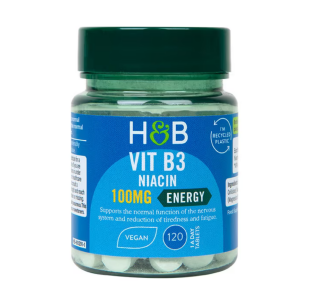 Holland Vitamin B3 Niacin 100mg | 120 tabletek