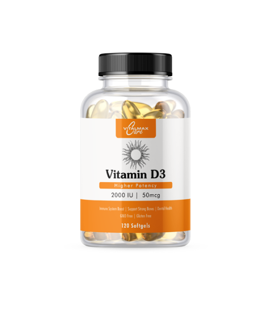 Vitalmax Care Vitamin D3 2000IU | 120 softgels