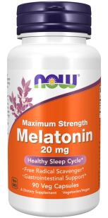 Now Melatonin Maximum Strength 20 mg | 90 vcaps.