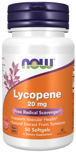 Now Foods Lycopene 20mg | 50 softgels 
