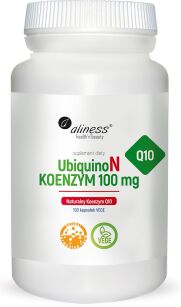 Aliness UbiquinoN Naturalny KOENZYM Q10 100mg | 100 kapsułek