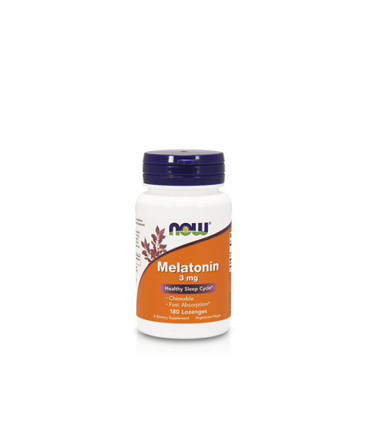 Now Foods Melatonin Chewable 3mg | 180 lozenges