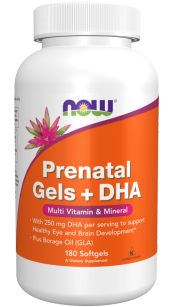 Now Prenatal gels + DHA 180 softgels - witaminy dla kobiet w ciąży