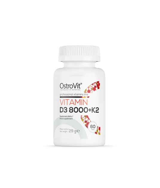 OstroVit Vitamin D3 8000IU + K2 200MCG | 60 tabl.