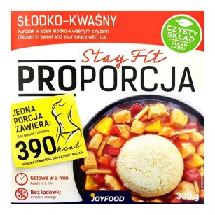 Joyfood PROporcja Kurczak w sosie słodko-kwaśnym z ryżem | 300g