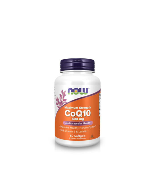 Now Foods Koeanzym CoQ10 with Lecithin & Vitamin E 600mg | 60 softgels 