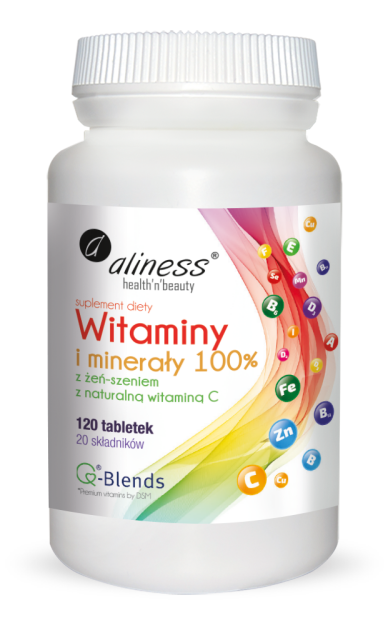 Aliness Witaminy i minerały 100% | 120 tabletek