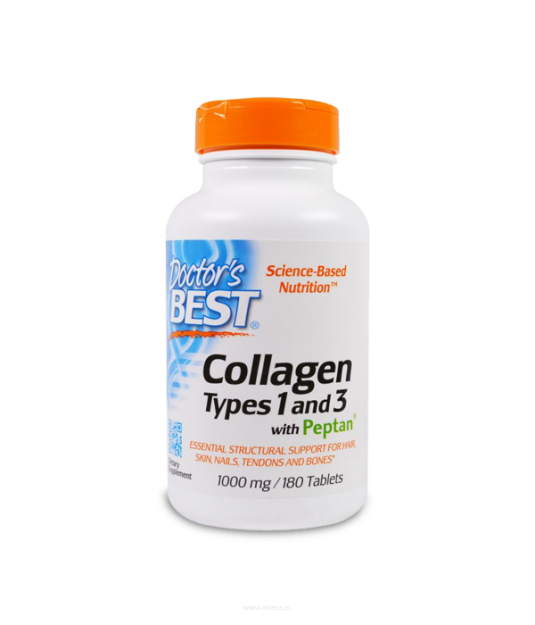 Doctor’s Best Collagen Types 1 & 3 with Peptan 1000mg 180 tabl.