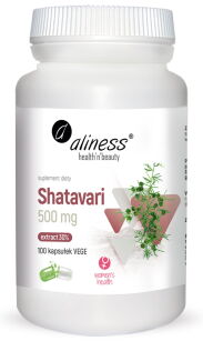 Aliness Shatavari ekstrakt 30% 500mg | 100 kapsułek
